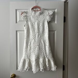 Acqua women’s mock neck lace shift dress